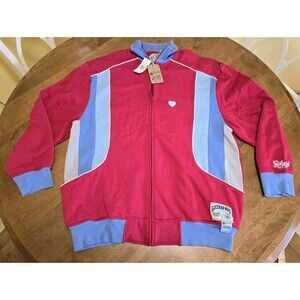 Gilyard Mfg 2XL Red Blue Full Zip Sweatshirt Logo Hip Hop Urban NWT Super Rare